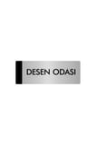 Metal Yönlendirme Levhası, Departman Kapı Isimliği Desen Odası 7X20 Cm Gümüş Renk