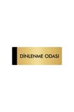 Metal Yönlendirme Levhası, Departman Kapı Isimliği Dinlenme Odası 5x20 Cm Altın Renk