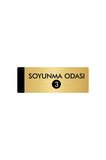 Metal Yönlendirme Levhası, Departman Kapı Isimliği Soyunma Odası(3) 7X20 Cm Altın Renk