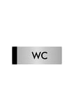 Metal Yönlendirme Levhası, Departman Kapı Isimliği Wc 10X20 Cm Gümüş Renk