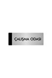 Metal Yönlendirme Levhası, Departman Kapı Isimliği Çalışma Odası 5x20 Cm Gümüş Renk