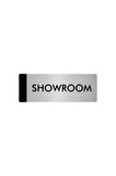 Metal Yönlendirme Levhası, Departman Kapı Isimliği Showroom 5x20 Cm Gümüş Renk