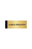 Metal Yönlendirme Levhası, Departman Kapı Isimliği Lazer & Epilasyon 10X20 Cm Altın Renk