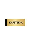 Metal Yönlendirme Levhası, Departman Kapı Isimliği Kafeterya 5x20 Cm Altın Renk