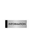 Metal Yönlendirme Levhası, Departman Kapı Isimliği Information 5x20 Cm Gümüş Renk