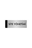 Metal Yönlendirme Levhası, Departman Kapı Isimliği Site Yönetimi 5x20 Cm Gümüş Renk