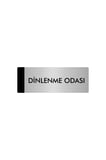Metal Yönlendirme Levhası, Departman Kapı Isimliği Dinlenme Odası 5x20 Cm Gümüş Renk