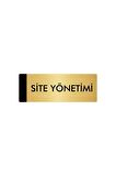 Metal Yönlendirme Levhası, Departman Kapı Isimliği Site Yönetimi 5x20 Cm Altın Renk