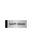 Metal Yönlendirme Levhası, Departman Kapı Isimliği Kayıt Odası 5x20 Cm Gümüş Renk