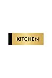 Metal Yönlendirme Levhası, Departman Kapı Isimliği Kitchen 5x20 Cm Altın Renk