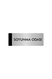 Metal Yönlendirme Levhası, Departman Kapı Isimliği Soyunma Odası 5x20 Cm Gümüş Renk
