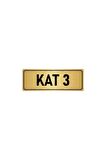 Metal Yönlendirme Levhası, Departman Kapı Isimliği Kat 3 5x20 Cm Altın Renk
