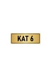 Metal Yönlendirme Levhası, Departman Kapı Isimliği Kat 6 5x20 Cm Altın Renk
