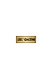 Metal Yönlendirme Levhası, Departman Kapı Isimliği Site Yönetimi 7x20 Cm Altın Renk
