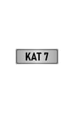 Metal Yönlendirme Levhası, Departman Kapı Isimliği Kat 7 5x20 Cm Gümüş Renk