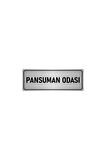 Metal Yönlendirme Levhası, Departman Kapı Isimliği Pansuman Odası 10x20 Cm Gümüş Renk