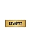 Metal Yönlendirme Levhası, Departman Kapı Isimliği Sevkiyat 5x20 Cm Altın Renk