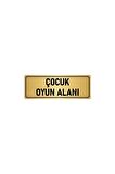 Metal Yönlendirme Levhası, Departman Kapı Isimliği Çocuk Oyun Alanı 5x20 Cm Altın Renk