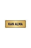 Metal Yönlendirme Levhası, Departman Kapı Isimliği Kan Alma 7x20 Cm Altın Renk