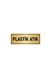 Metal Yönlendirme Levhası, Departman Kapı Isimliği Plastik Atık 7x20 Cm Altın Renk