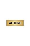 Metal Yönlendirme Levhası, Departman Kapı Isimliği Welcome 5x20 Cm Altın Renk