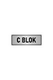 Metal Yönlendirme Levhası, Departman Kapı Isimliği C Blok 5x20 Cm Gümüş Renk