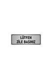 Metal Yönlendirme Levhası, Departman Kapı Isimliği Lütfen Zile Basınız 5x20 Cm Gümüş Renk