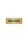 Metal Yönlendirme Levhası, Departman Kapı Isimliği Welcome 7x20 Cm Altın Renk