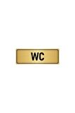 Metal Yönlendirme Levhası, Departman Kapı Isimliği Wc 5x20 Cm Altın Renk