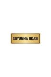 Metal Yönlendirme Levhası, Departman Kapı Isimliği Soyunma Odası 5x20 Cm Altın Renk