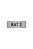 Metal Yönlendirme Levhası, Departman Kapı Isimliği Kat 2 7x20 Cm Gümüş Renk