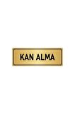 Metal Yönlendirme Levhası, Departman Kapı Isimliği Kan Alma 5x20 Cm Altın Renk