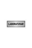Metal Yönlendirme Levhası, Departman Kapı Isimliği Laboratuvar 5x20 Cm Gümüş Renk