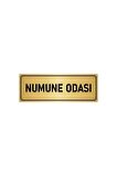 Metal Yönlendirme Levhası, Departman Kapı Isimliği Numune Odası 5x20 Cm Altın Renk