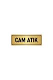 Metal Yönlendirme Levhası, Departman Kapı Isimliği Cam Atık 10x20 Cm Altın Renk
