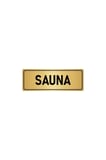 Metal Yönlendirme Levhası, Departman Kapı Isimliği Sauna 5x20 Cm Altın Renk
