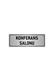 Metal Yönlendirme Levhası, Departman Kapı Isimliği Konferans Salonu 7x20 Cm Gümüş Renk