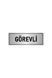 Metal Yönlendirme Levhası, Departman Kapı Isimliği Görevli 7x20 Cm Gümüş Renk