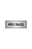 Metal Yönlendirme Levhası, Departman Kapı Isimliği Kirli Galoş 7x20 Cm Gümüş Renk