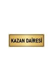 Metal Yönlendirme Levhası, Departman Kapı Isimliği Kazan Dairesi 7x20 Cm Altın Renk