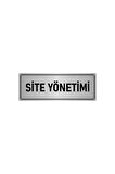 Metal Yönlendirme Levhası, Departman Kapı Isimliği Site Yönetimi 10x20 Cm Gümüş Renk