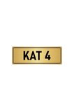 Metal Yönlendirme Levhası, Departman Kapı Isimliği Kat 4 7x20 Cm Altın Renk