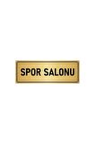 Metal Yönlendirme Levhası, Departman Kapı Isimliği Spor Salonu 5x20 Cm Altın Renk
