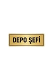 Metal Yönlendirme Levhası, Departman Kapı Isimliği Depo Şefi 5x20 Cm Altın Renk
