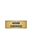 Metal Yönlendirme Levhası, Departman Kapı Isimliği Müdür Yardımcısı 5x20 Cm Altın Renk