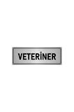 Metal Yönlendirme Levhası, Departman Kapı Isimliği Veteriner 5x20 Cm Gümüş Renk