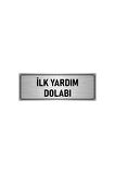 Metal Yönlendirme Levhası, Departman Kapı Isimliği Ilk Yardım Dolabı 5x20 Cm Gümüş Renk