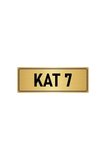 Metal Yönlendirme Levhası, Departman Kapı Isimliği Kat 7 5x20 Cm Altın Renk