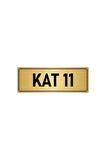 Metal Yönlendirme Levhası, Departman Kapı Isimliği Kat 11 5x20 Cm Altın Renk
