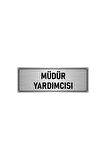 Metal Yönlendirme Levhası, Departman Kapı Isimliği Müdür Yardımcısı 5x20 Cm Gümüş Renk